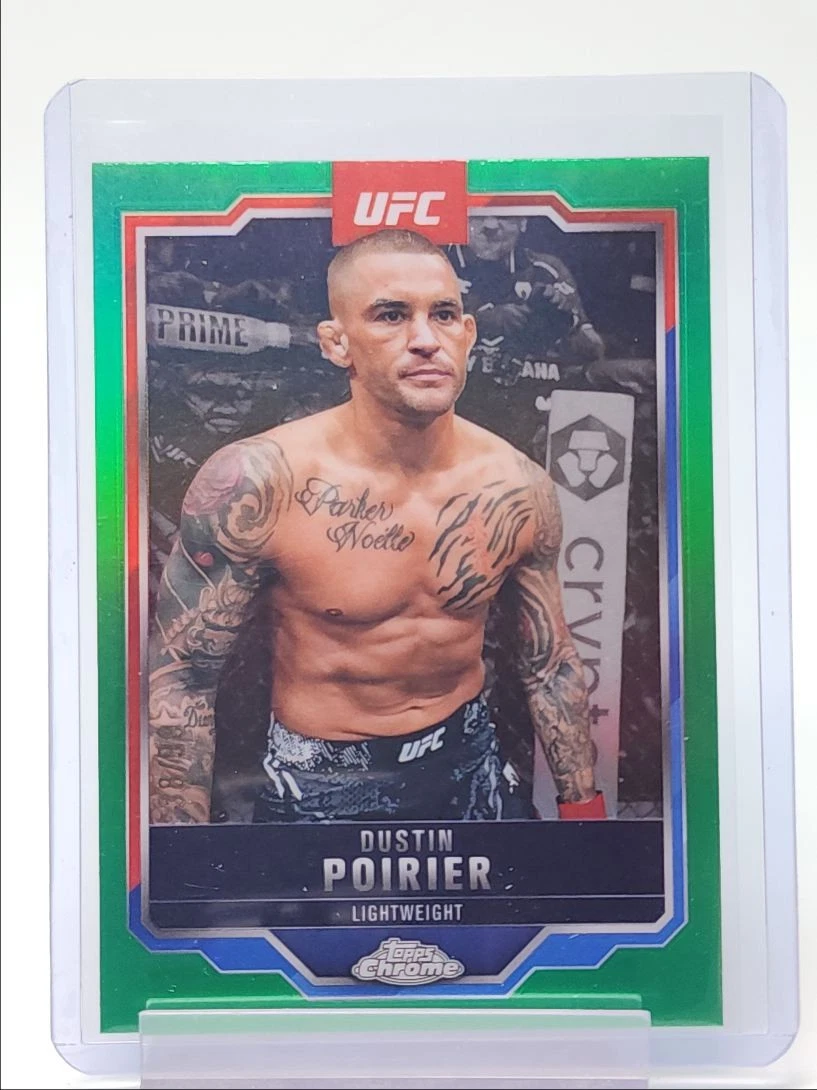 DUSTIN POIRIER 2025 TOPPS CHROME UFC GREEN REFRACTOR /99 Q3517
