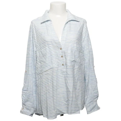 Zara, chemisier, taille : XL, bleu/blanc, rayures, femmes #DmM - Photo 1/4
