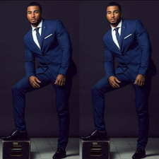 Business Men Suits Formal Wedding Groom Evening Party Tuxedos Blazer Notch Lapel