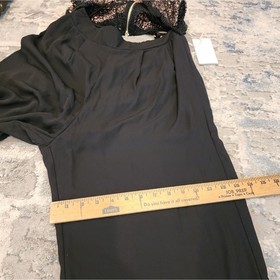 NWT Blashe Sz Medium Wide Leg Lace Cutout Pleated Black Nude Sleeveless Jumpsuit