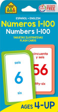 School Zone Spanish Numbers 1-100 Flash Cards: 56 Cards, Preschool, Kindergarten
