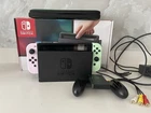 Nintendo Switch Console with pink and green Joy-Con Controllers, 2017