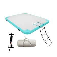 Inflatable Floating Dock Air Dock Platform Floating Island Raft with None-Sli...