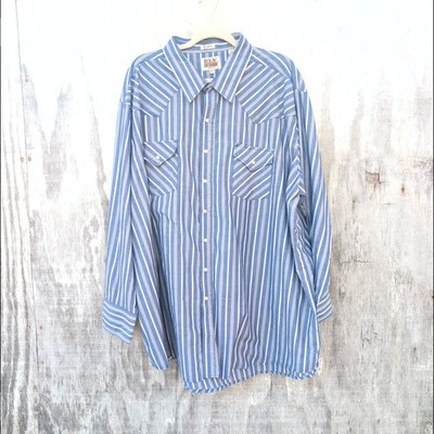 Vintage Ely Cattleman Big Man Western Pearl Snap FarmWorn Shirt Men's 4XL