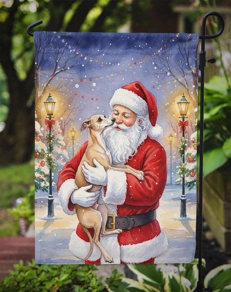 Caroline's Treasures итальянская борзая с садовым флагом Санта-Клауса FNT1044GF - Изображение 3 из 4