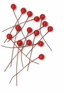Tiges Fruits Rouges Décoration Artisanale Pics 20pcs DIY Fleurs Gâteau