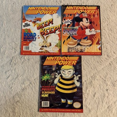 Nintendo Power Magazine Lot Vol 43 44 45 1992 1993 Mickey Mouse Star Fox Vintage