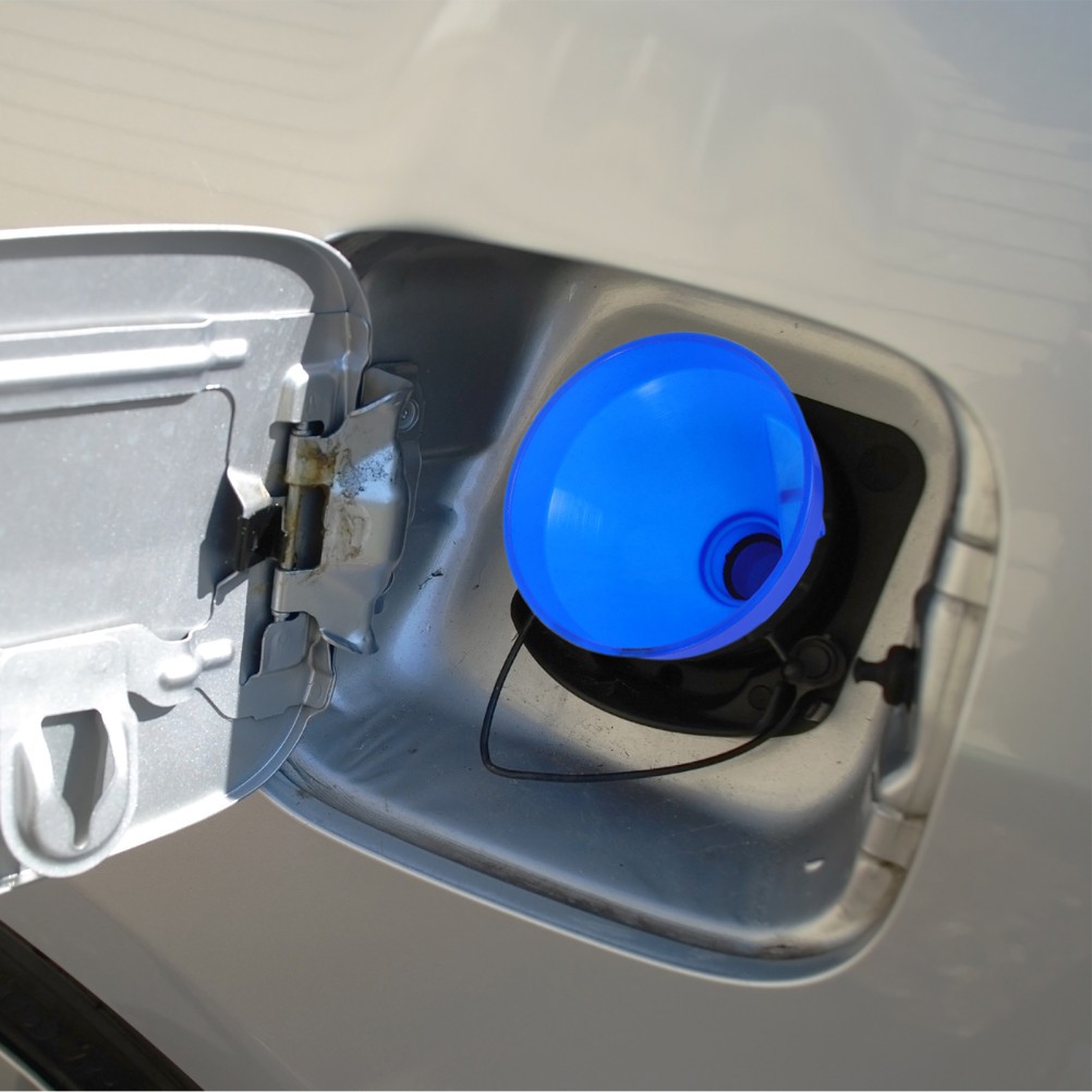 Capless Gas Tank Funnel Engine Oil Funnels with Strainer Gasoline
