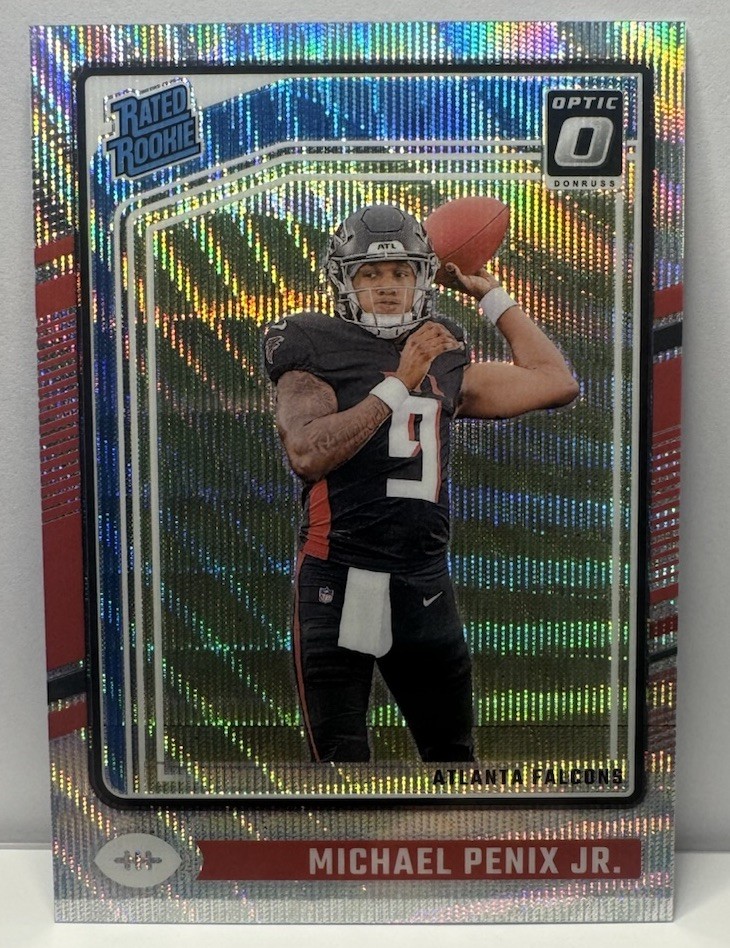 Michael Penix Jr. 2024 Panini Optic Wave /300 Rated Rookie #279 RC Falcons