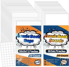 20-Pack Current Comic Book Bags and Boards Set Archival Safe Clear Sleeves