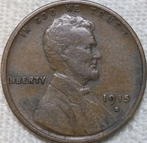 1915 S Lincoln Cent Fine VF+. Breaking up Sets. True Auction.