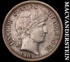 1907-S Barber Dime - Scarce  Extra Fine+ / Almost Uncirculated  Semi-key  #J9740