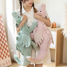 Snow Dragon Plush Soft Stuffed Toy Pink Green Blue Kids Doll 30cm 12"