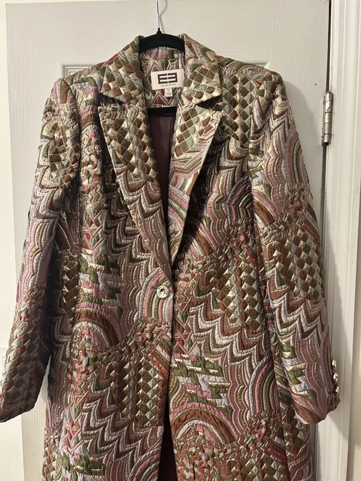 Abrigo Chispeante Auténtico ETCETERA, NUEVO CON ETIQUETAS, Talla 6 Foto 4 de 4