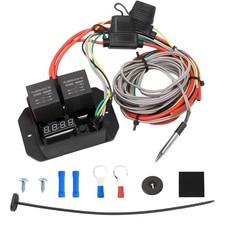 12V/24V Digital Electric Radiator Fan Controller Switch Kit with Adjustable