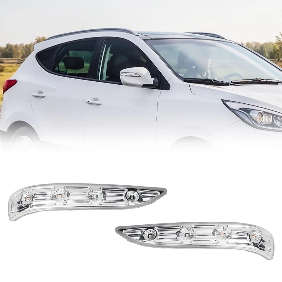 Lámpara de señal de giro de espejo LED LH RH para Hyundai Tucson IX35 compatible con IX35 2010 2015 Foto 3 de 4