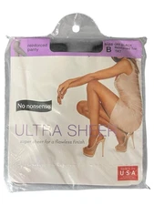 No Nonsense Ultra Sheer Pantyhose Size B Off Black