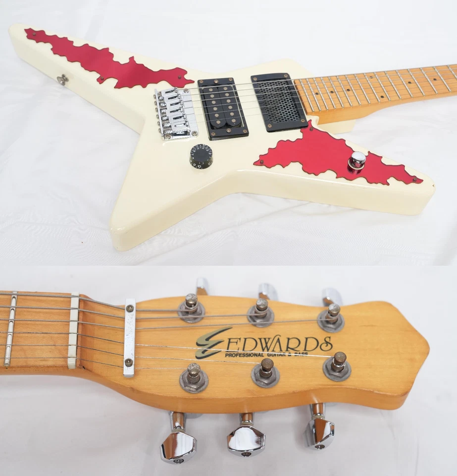 Mini guitarra EDWARDS by ESP E-RS-32M blanca MINI RANDOM STAR con amplificador incorporado Foto 3 de 4