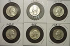 1961, 1962, 1962-D, 1963-D, 1964, 1964-D Washington Quarters - 6 coins total