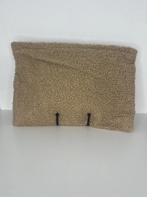 ULTA Beauty Brown Faux Sherpa Makeup Cosmetic Bag 8.5 X 11