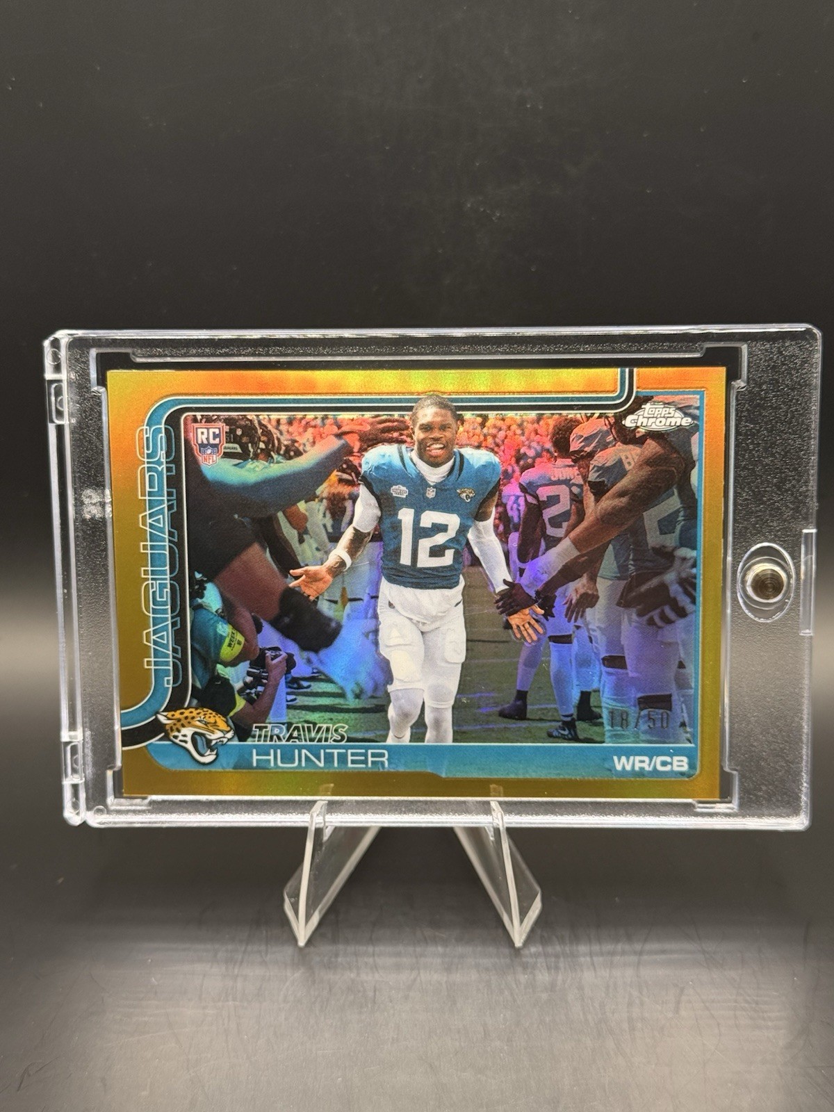 2025 Topps Chrome - Image Variation Travis Hunter #332 Gold Refractor /50 (RC)