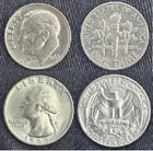 1965 Roosevelt Dime & 1965 Washington Quarter