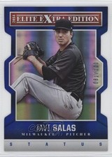 2014 Panini Elite Extra Edition Status Blue Die-Cut 81/100 Javi Salas #20 0c6