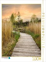 Calvendo Puzzle Wooden Path Through The Moor | 1000 Pieces, Finished Size 25.2 ×