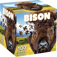 MasterPieces - Bison 100 Piece Shaped Jigsaw Puzzle