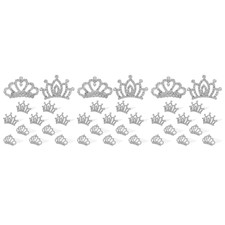 Hair Accessories Set: 36 Rhinestone Clips, Mini Tiaras, Crowns, Crystal Hairpins