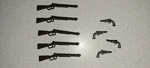 Vintage Playmobil Rifles & Pistol Revolver Guns • Western & Bandits