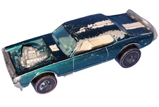 Hot Wheels Redline 1969 NITTY GRITTY KITTY Aqua Blue White Interior Hong Kong