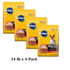 Pedigree Complete Nutrition Adult Small Dog Dry Dog Food, 4 PACK 4 x 14lb