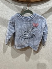 GUC Disney Princess Cinderella Glass Slipper Polyester Sweater Blue 2T Soft