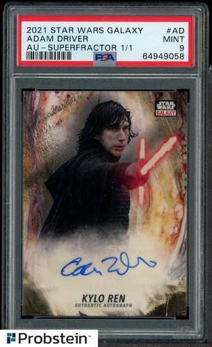 2021 Topps Star Wars Galaxy Superfractor Adam Driver AUTO 1/1 PSA 9 MINT