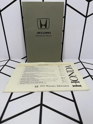 #ad 1993 Honda Accord Owner#x27;s Manual Warranty Set Factory OEM Original Complete $29.95