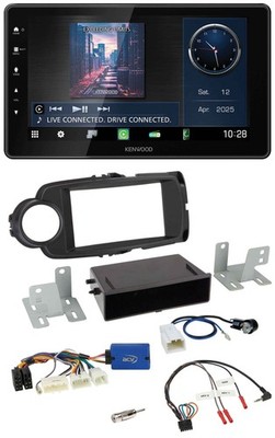 Kenwood Steering Wheel Bluetooth USB DAB Car Stereo for Toyota Yaris 2014-Onwards Black 28-