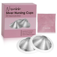 The Original Silver Nursing Cups-Nipple Shields for Breastfeeding Newborn-Bre...