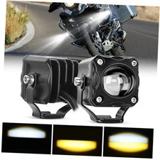 Motorcycle Driving Lights 1.7 inch White Amber 2Pcs 1.7Inch Lights White/Amber