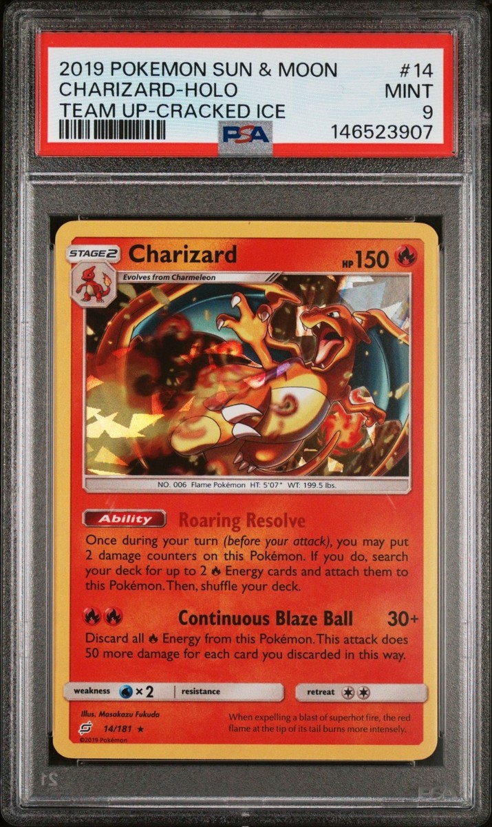 Pokemon 2019 Sun & Moon Team Up 14/181 Cracked Ice Holo Rare