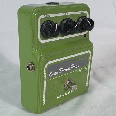 Maxon OD-820 Overdrive Pro Pedal 9 Volts Green Electric Guitar Effects Box