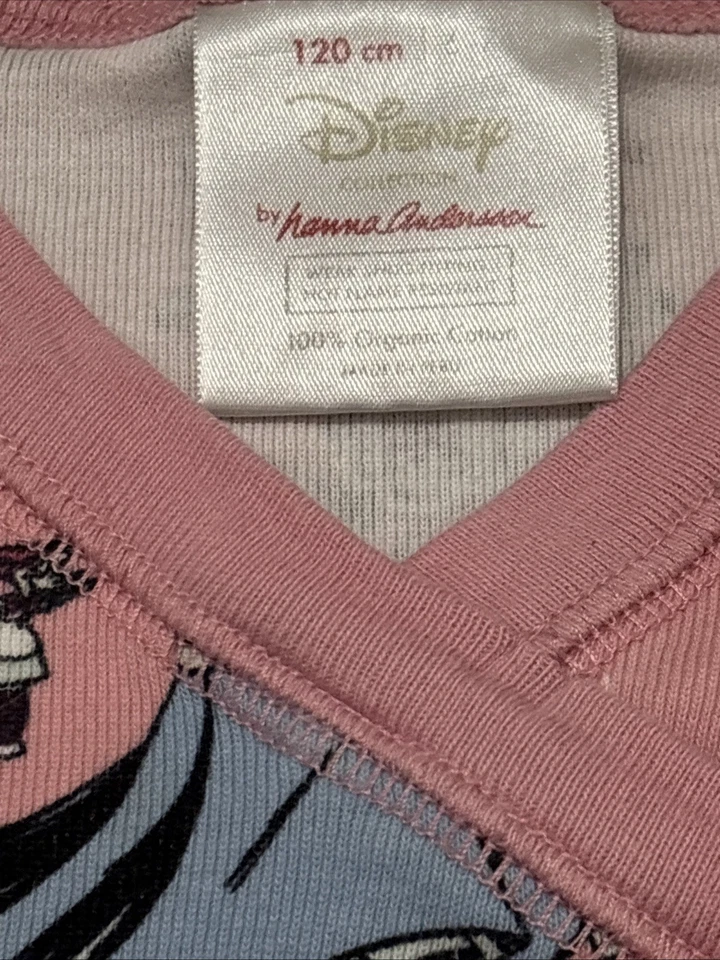Hanna Andersson Disney Cinderella Pajama Set 6-7 Girls Pink Organic Cotton Short - Image 3 of 4