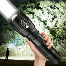 2 Pack 990000 Lm Tactical 18650 Flashlight High Powered 5Modes Zoomable Aluminum