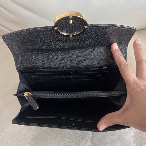 Michael Kors Black Leather Wallet Classic Logo - Picture 5 of 8