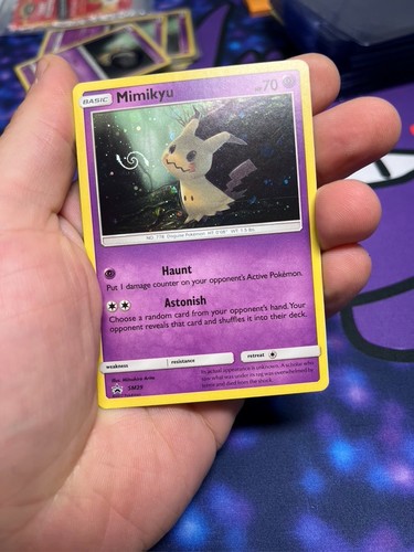 Mimikyu HD Galaxy Swirl #4 Cosmos Holo Sun Moon Promos SM29 Black Star Pokemon