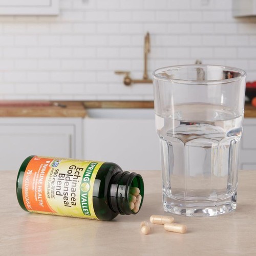 Echinacea Goldenseal 900mg Immune Health 75 Veg Capsules Non-GMO Gluten-Free New - Picture 4 of 10