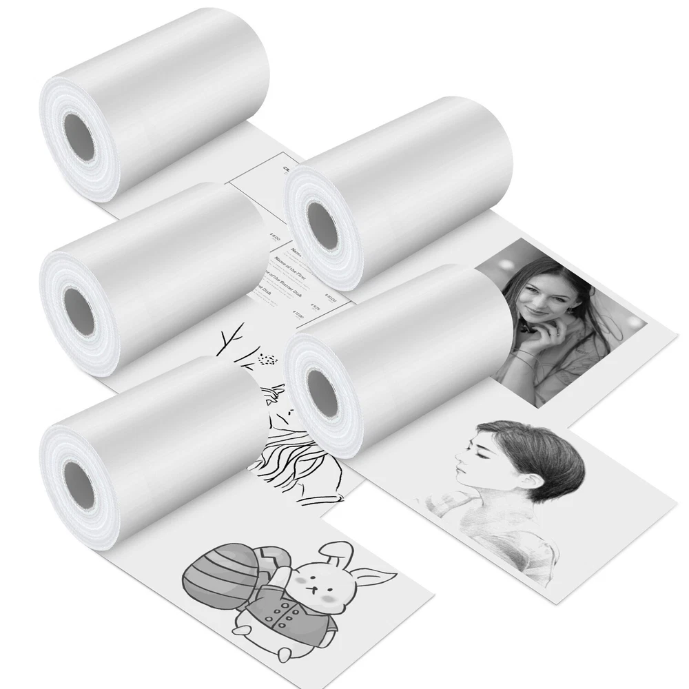 Portable Wireless Thermal Printer for Photo Printing Inkless Pocket Printer with Paper Portable Wireless Thermal Printer for Photo Printing Inkless Pocket Printer with Paper