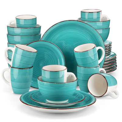 Stylish 32-Piece Stoneware Dinnerware Set for 8 - Elevate Your Dining!