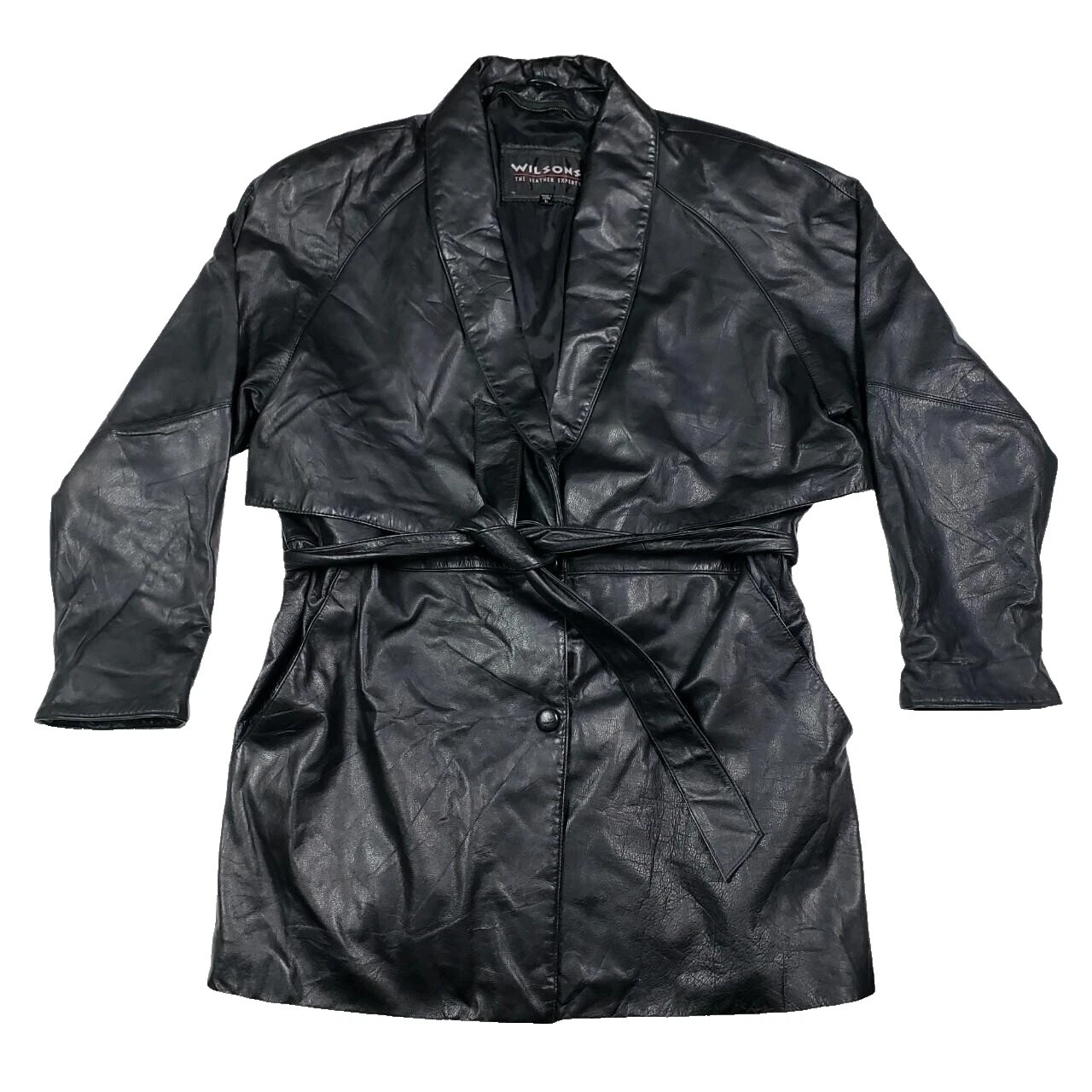 Trench Coats Black Wilsons Leather Coats, Jackets & Vests for Women