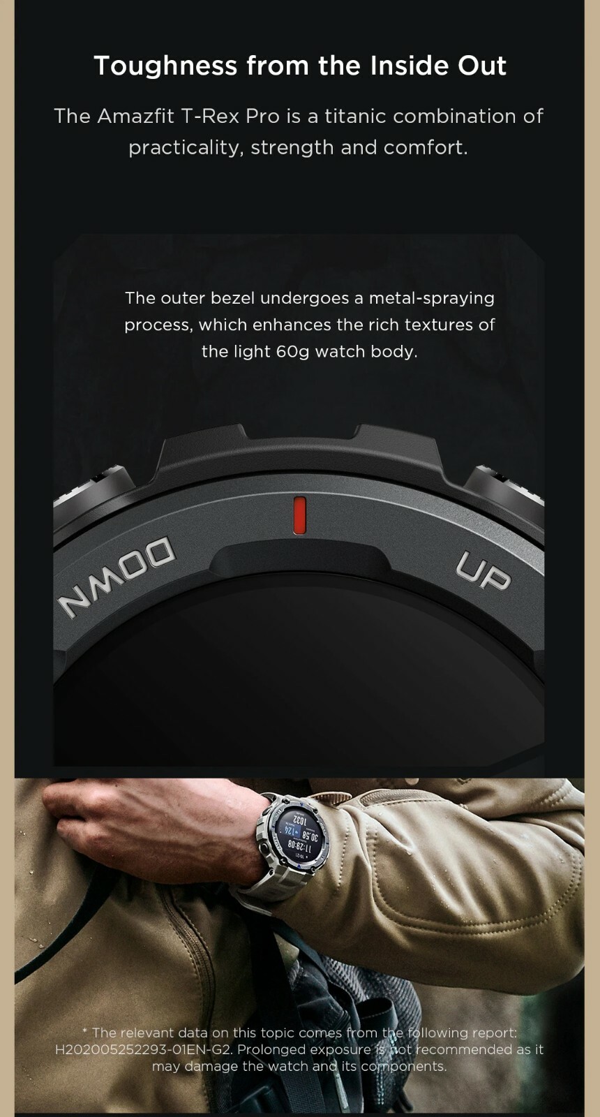 2021 Outdoor GPS Smartwatch Amazfit T-Rex Pro Trex 15 Military  certification | eBay